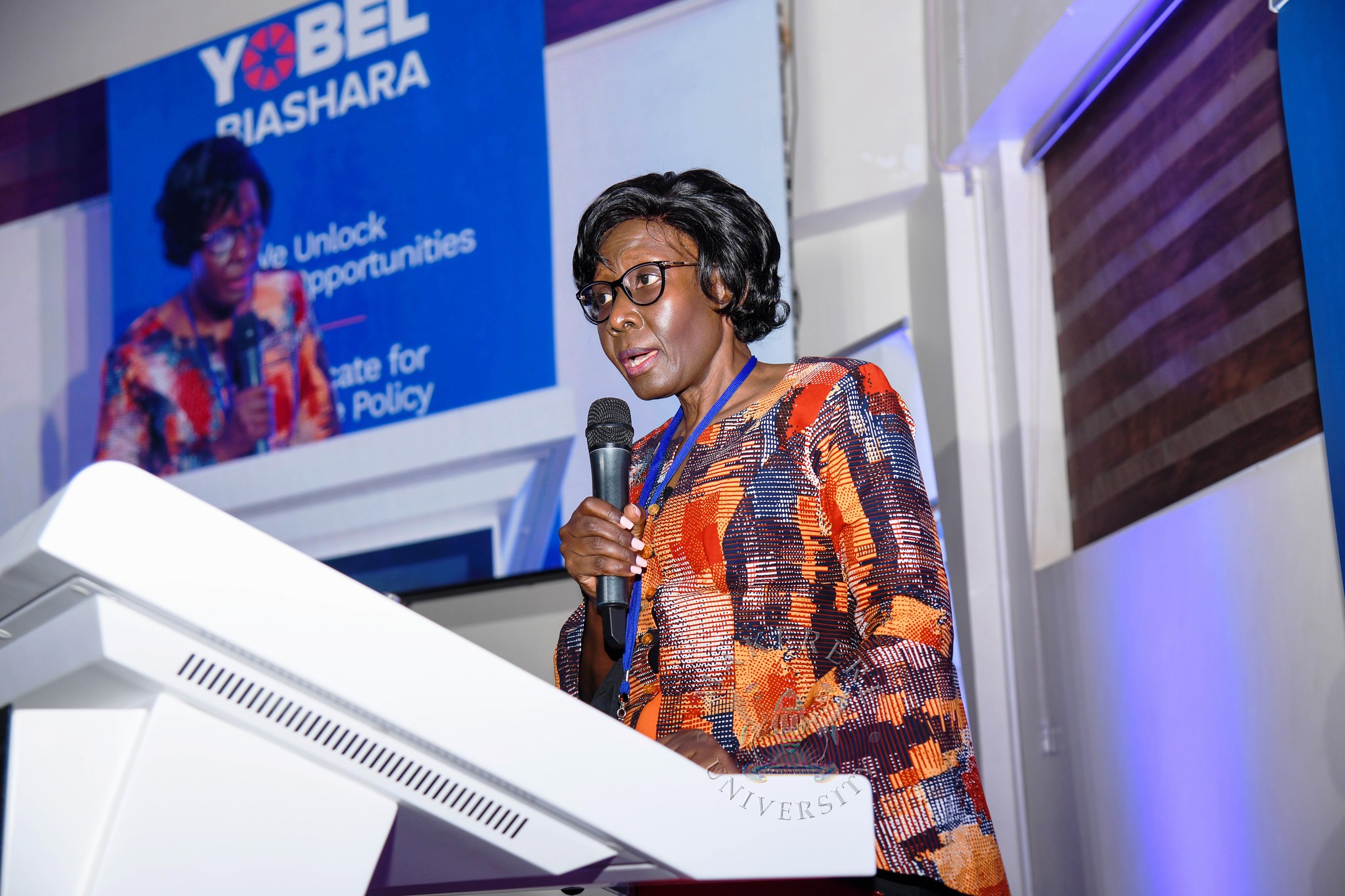 Ms. Eseza Mulyagonja. YOBEL Biashara Conference 2026, theme: Africa's Agency in an Era of Geopolitical Change-Trade, Investment and Economic Transformation, Makerere University School of Public Health Auditorium, 30th September 2026, Makerere University, Kampala Uganda, East Africa.