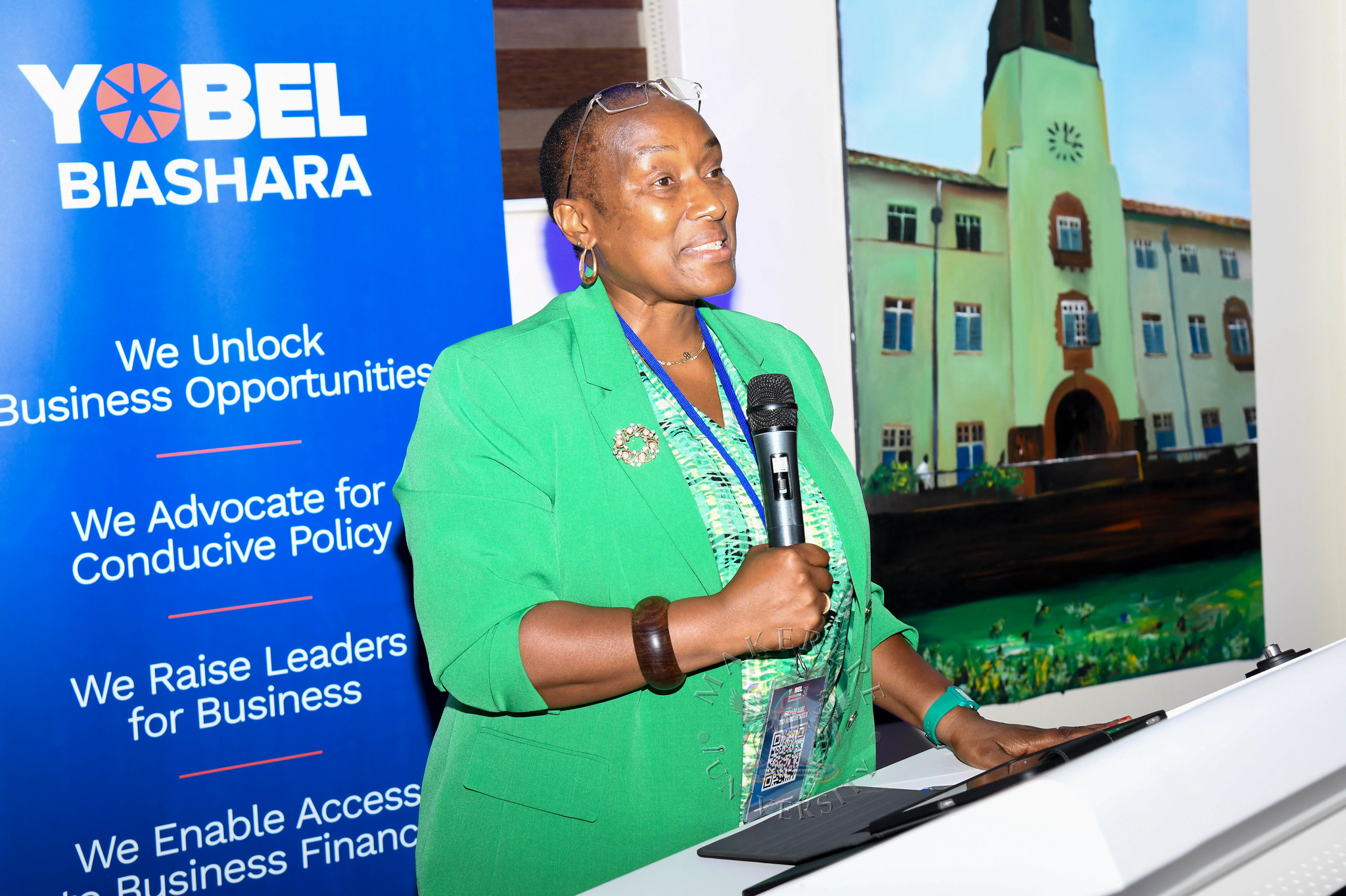 Prof. Pamela Mbabazi. YOBEL Biashara Conference 2026, theme: Africa's Agency in an Era of Geopolitical Change-Trade, Investment and Economic Transformation, Makerere University School of Public Health Auditorium, 30th September 2026, Makerere University, Kampala Uganda, East Africa.
